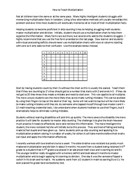 Preview of Multiplication Mastery: How To Teaching Guide