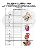 Multiplication Mastery Incentive Chart - Movie Incentive