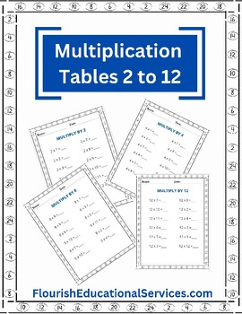 Preview of Multiplication Mastery: Tables 2 to 12 Practice Pack