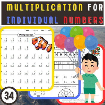 Preview of Multiplication Mastery: Worksheets and Activities for 2s to 12s Times Tables