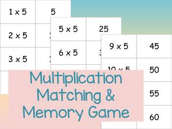 Multiplication Match & Memory Game for Fact Fluency by Michigan Made