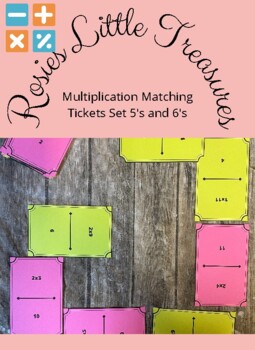 Preview of Multiplication Matching Tickets 5's and 6's