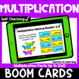 Multiplication Math Boom Cards: Multiplication Facts Pract