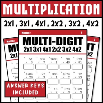 Preview of Multiplication Math Challenges - High Level MultiDigit Multiplication Activities
