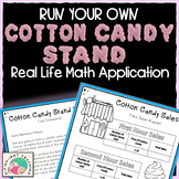 Decimal Multiplication Math - Cotton Candy Stand - Project Based Learning