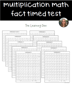 Preview of Multiplication Math Fact Fluency Test 0-12 & Mixed Facts