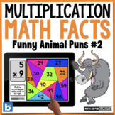 Multiplication Math Fact Practice | Boom Cards | Funny Ani