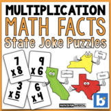 Multiplication Math Fact Practice | Boom Cards | US State 