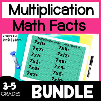 Preview of Multiplication Math Facts Fluency Practice - Games, Drills, Practice Activities