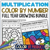 Multiplication Basic Math Facts Coloring Pages Color by Nu