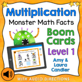Multiplication Math Facts Level 1 Boom Cards (with Audio D
