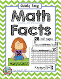 Multiplication Math Facts