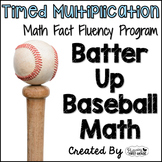 Multiplication Math Facts Timed Tests-"Batter Up Baseball"
