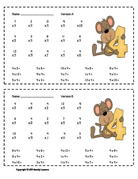 Multiplication Worksheet 1-12 3rd Grade Multiplications Fact Practice