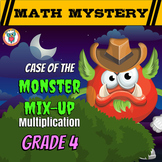 Multiplication Math Mystery Game - Multiplying with Larger Numbers - 4th Grade
