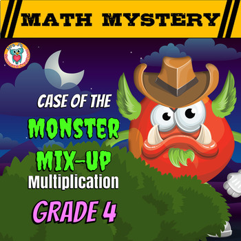 Preview of Long Multiplication Math Mystery Game - Multiplying Larger Numbers - 4th Grade