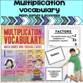 Multiplication Math Vocabulary Cards and Math Vocabulary Games