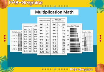 Preview of Multiplication Math Worksheets for Kids | Multiplication Math Worksheets