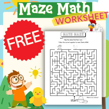 Preview of Multiplication - Math maze - Summer and End of the year activities - Free