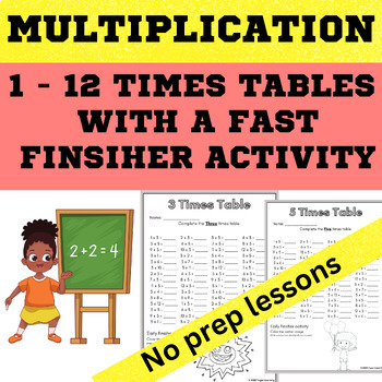 Preview of Multiplication Maths | 1-12 Times Table with Fast Finisher activity worksheets