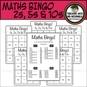 Multiplication Maths Bingo - 1x, 2x, 5x & 10x Times Tables (Whole Class ...