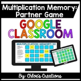 Multiplication Memory GOOGLE CLASSROOM Partner Math Game