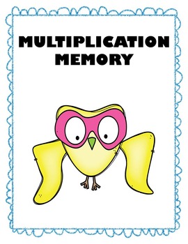 Preview of Multiplication Memory Game