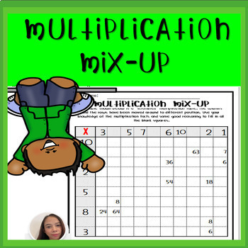 Preview of Multiplication Mix - Up ,Logic puzzles 3rd grad , Multiplication Chart Worksheet