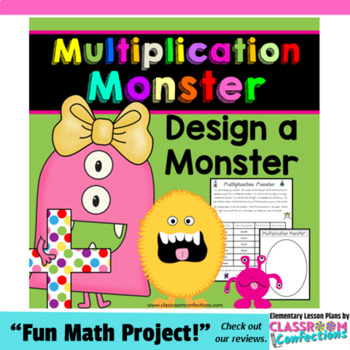 Preview of Multiplication Activity : Create a Monster : Math Workshop : 4th-5th Grades