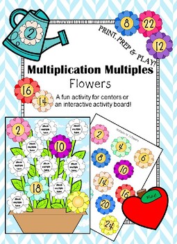 Preview of Multiplication Multiples- Flowers