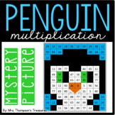 Penguin Multiplication Mystery Picture Winter Math Activity
