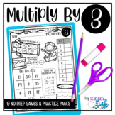 Multiplication NO PREP Worksheets Multiply by 3