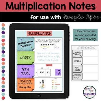 Preview of Multiplication Notes
