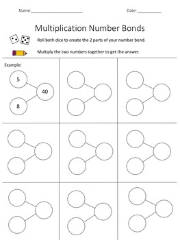 Multiplication Number Bond Game by Educating in Color | TpT