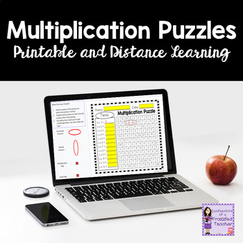 Preview of Multiplication Number Search Puzzles Bundle | Printable and Distance Learning