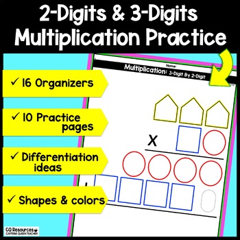 2 Digit Multiplication And 3 Digit Multiplication Worksheets And Organizers