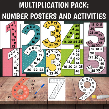 Preview of Multiplication Pack: Number Posters and Activities
