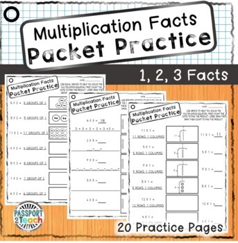 Preview of Multiplication Facts - Packet Practice - 1, 2, 3 Facts