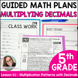 Multiplication Pattern Decimals 5th Gd Guided Math Workshe