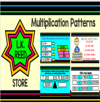 Preview of Multiplication Patterns (Distance Learning, Google Apps, Learning Activities)