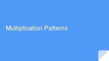 Preview of Multiplication Patterns-  Grade 4-  11 Lessons