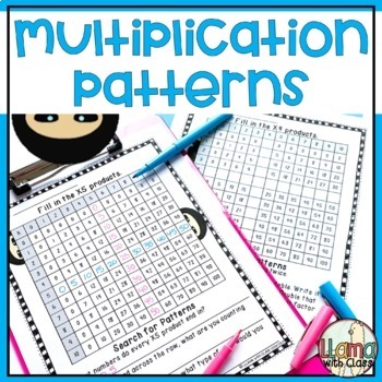 Preview of Multiplication Patterns on a Multiplication Chart - Multiplication Fact Fluency 
