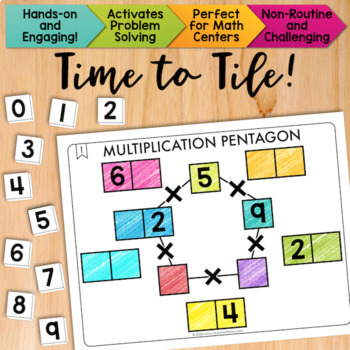 Preview of Multiplication Pentagons Math Centers Math Tiles