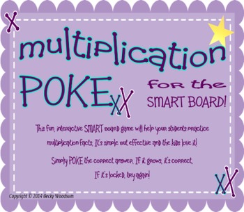 Preview of Multiplication Poke Smart Board Game