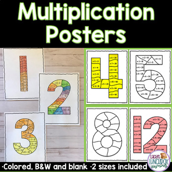 Multiplication Posters by Lucy's Lunchbox Learning | TpT