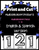 Multiplication Posters (Black and White) with Spanish