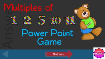 Preview of Multiplication Power Point Game