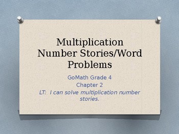 Preview of Multiplication PowerPoint - GoMath Chapter 2