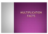 Multiplication PowerPoint- Math Facts