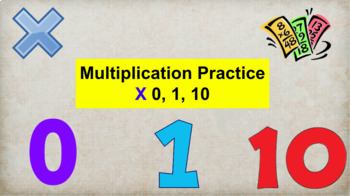 Preview of Multiplication Practice 0, 1, 10